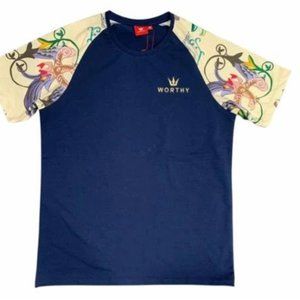 WORTHY SUMMER GRAPHIC NAVY BLUE TEE